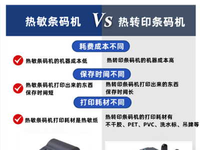 热敏条码机与热转印条码机的区别是什么?